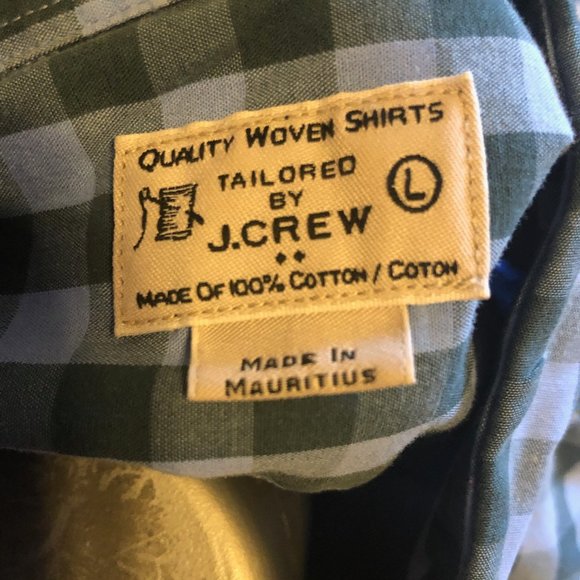 J.Crew Woven Green & Blue Checkered Tailored Fit S - Picture 1 of 3